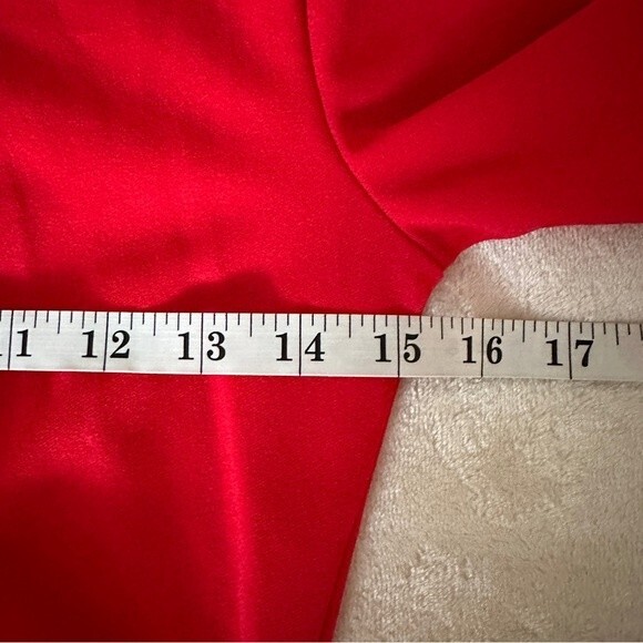 NWT ZARA RED DRAPED DRESS S - Picture 10 of 13